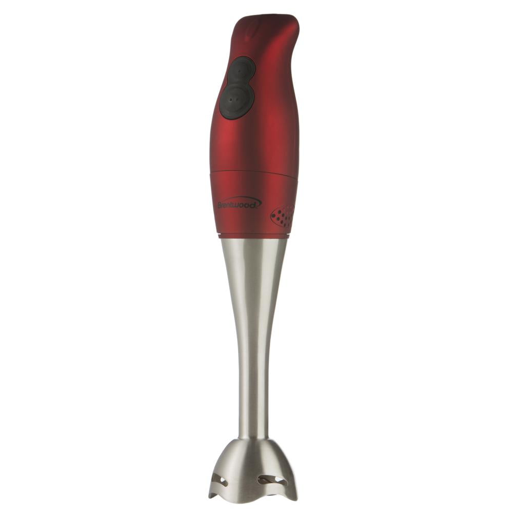 Brentwood 2-Speed Hand Blender in Red with Soft Grip Handle