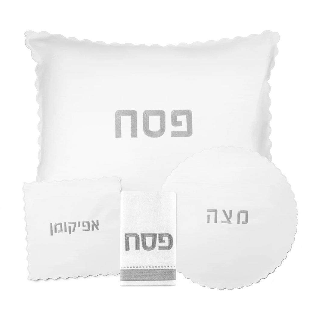 PU-PS-WA-S Scalloped Edge Pesach Set