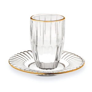 21361 • Pleat Kiddush Set W/gold 5.5oz
