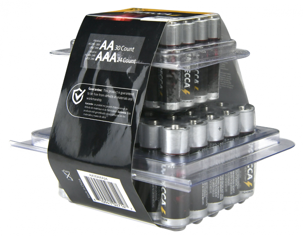 Alkaline AA 30-Pack & AAA 24-Pack Platinum Batteries