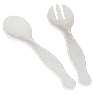 40921 Perlette Cream 2pc Salad Servers