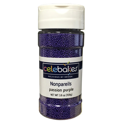 Celebakes Passion Purple Nonpareils, 3.8 oz.