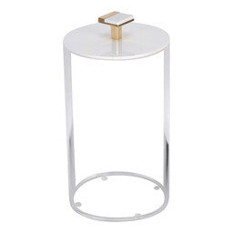 J-JKLM-CLR MED LUCITE JAR - GOLD KNOB