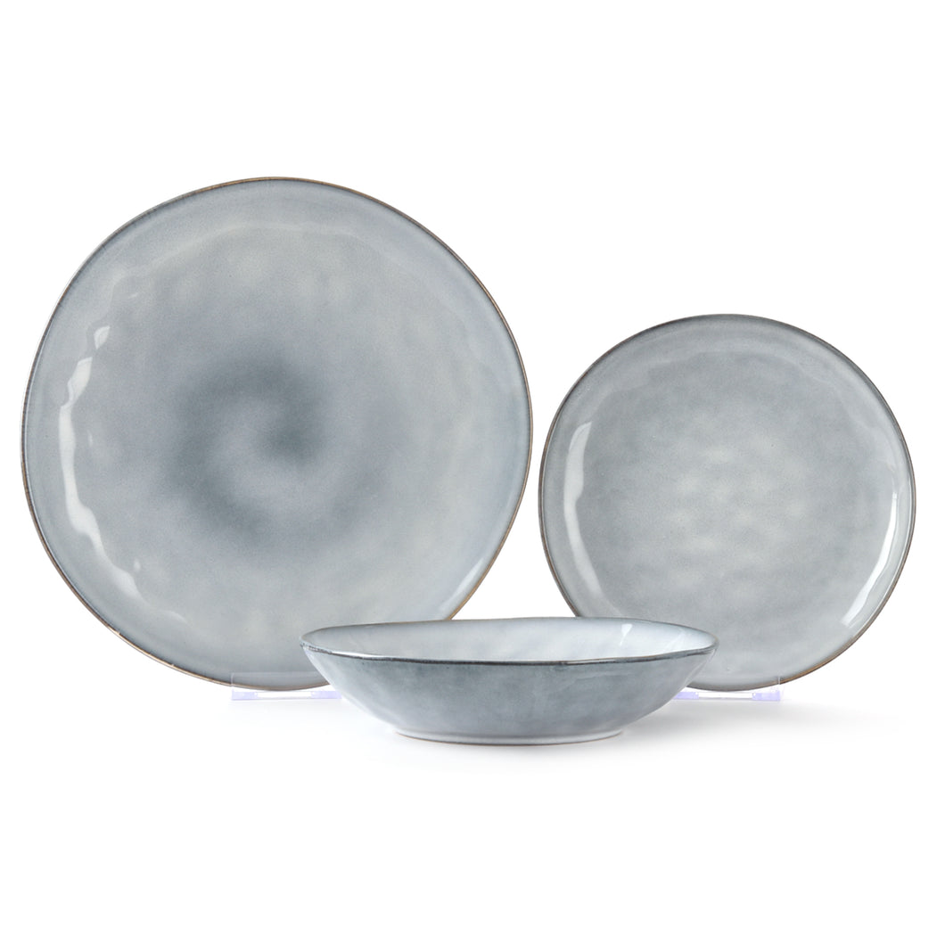 VST-R91 Ridge, Gray, 12 Pc Dinnerware Set, Service for 4