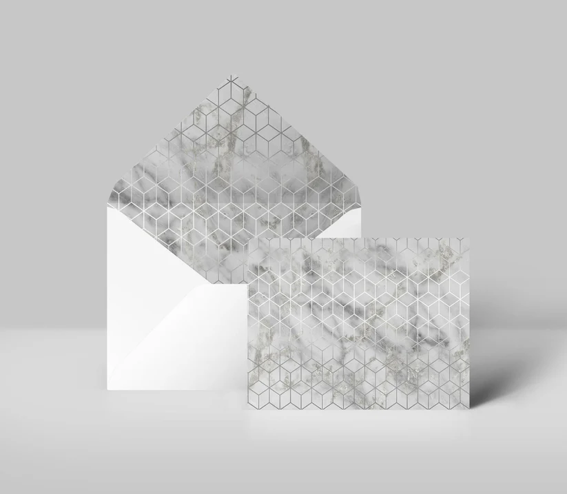 Greeting Card-Carrara Platinum