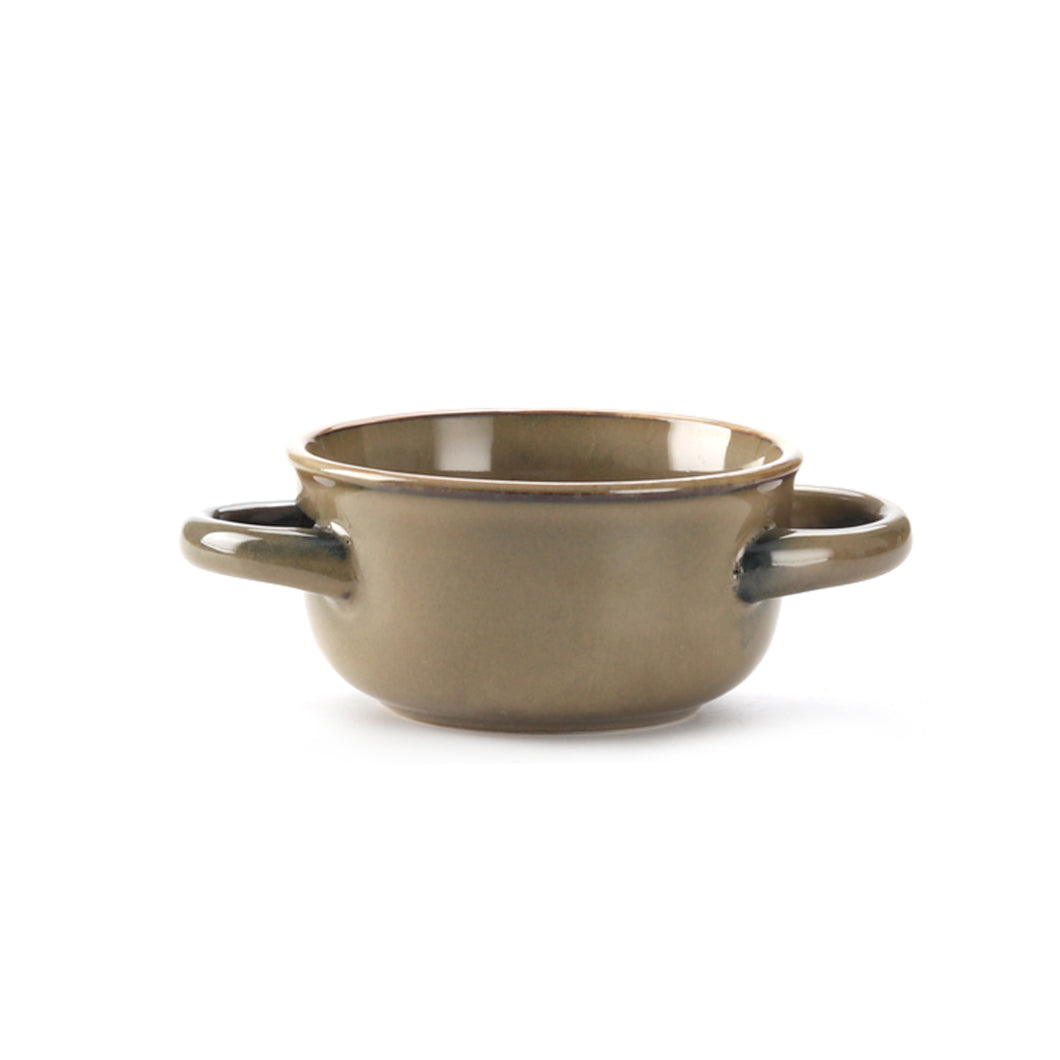 VST-A06- BR Alpine, Serving Bowl with Handles, Brown, 18 oz