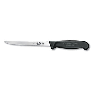 Victorinox - Fibrox, Boning Knife, Narrow Semi Flexible Blade, Black, 6"