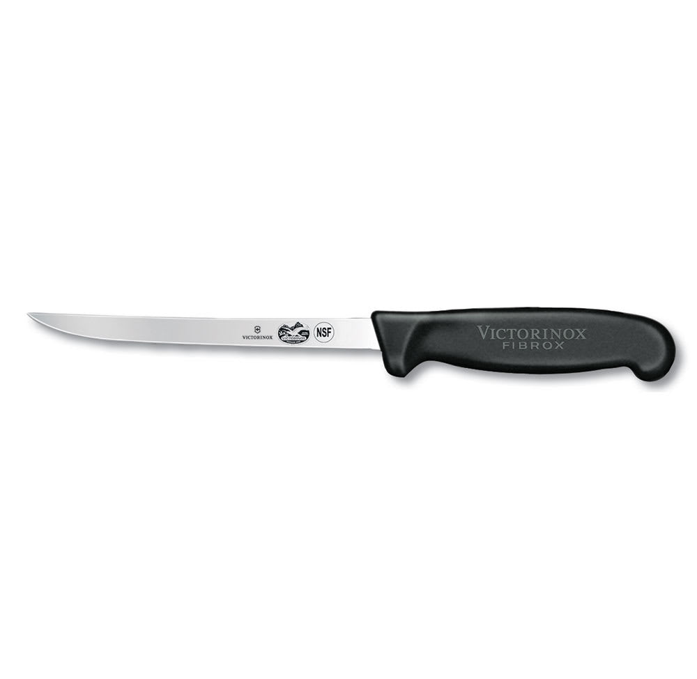 Victorinox - Fibrox, Boning Knife, Narrow Semi Flexible Blade, Black, 6