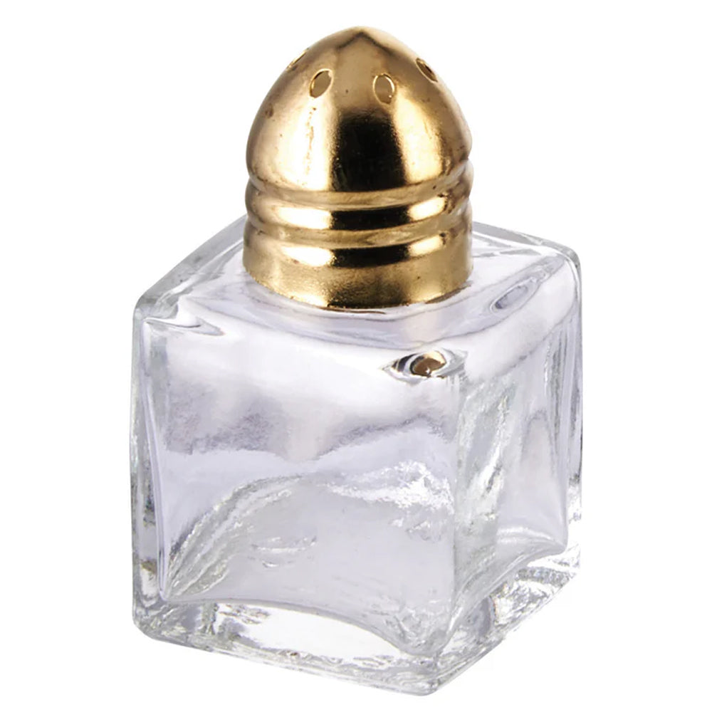 VK-2717-G Mini Cube Salt Pepper Shaker Gold