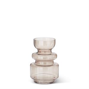 18617A-1 9.5 Inch Brown Transparent Modern Vase