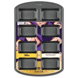 Wilton Gold Non-Stick Bakeware Mini Loaf, 8 Cavity