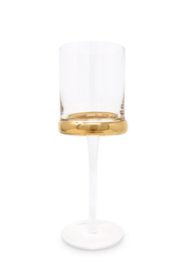 VWR4730 Set of 6 Square Glasses with Gold Ring