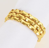 Load image into Gallery viewer, TAJ Designs Golden Bricks Napkin Ring
