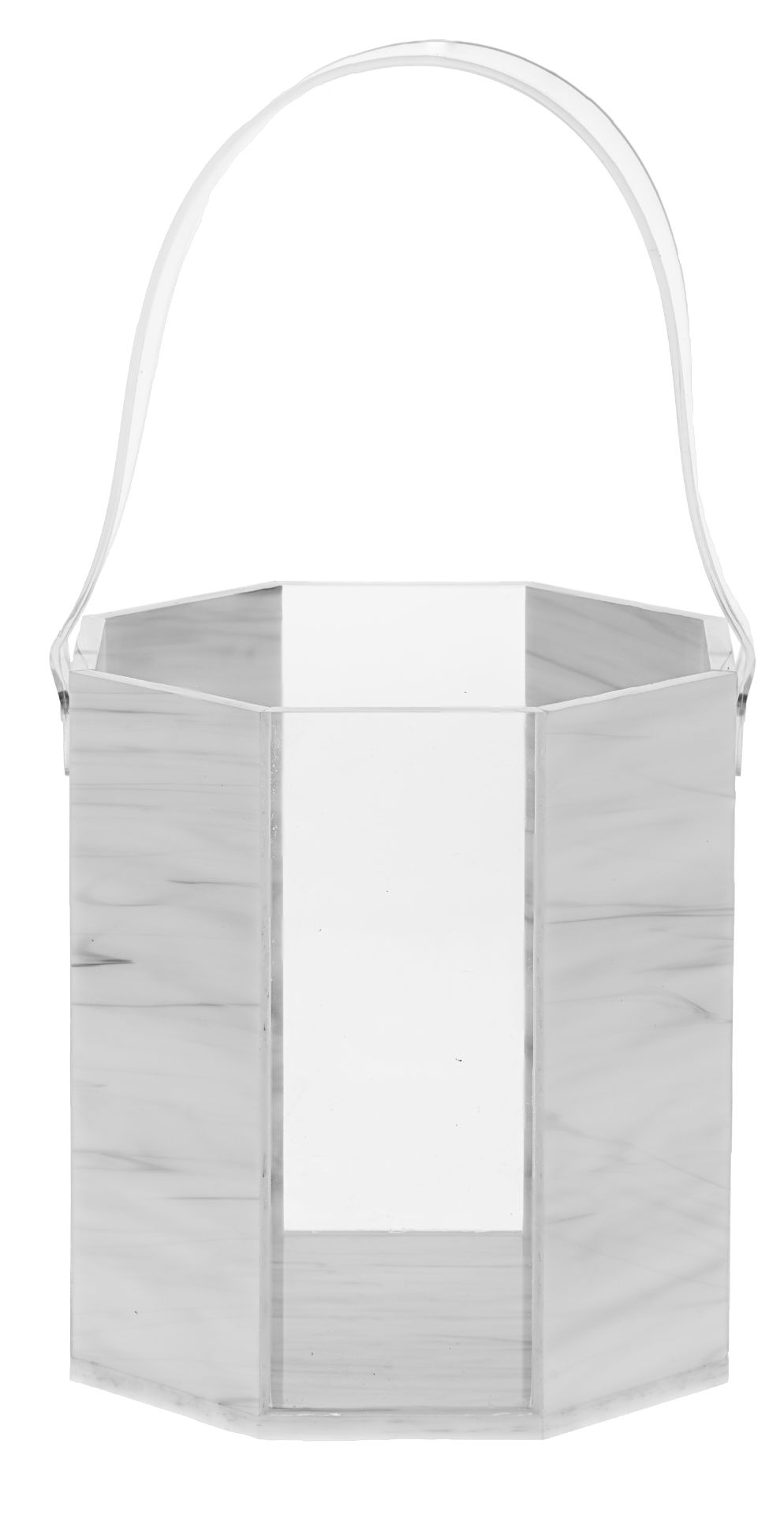 1661-M Ice Bucket Lucite Marble