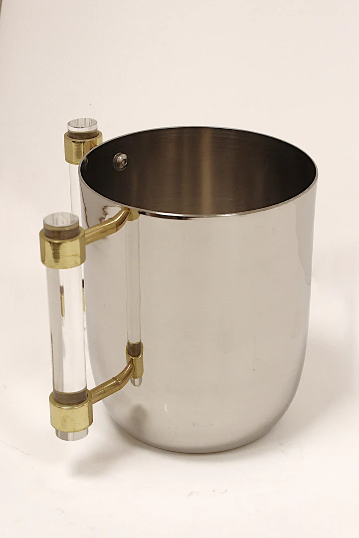 VWC4662 Metal Wash Cup Gold with Cylinder Handles - 5.1