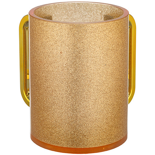 UK80687 Acrilic Clear Washing Cup 13 cm - Silver Sparkles