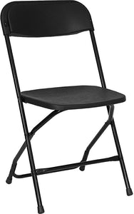 CHAIR/FOLDING PLASTIC THIN BLACK