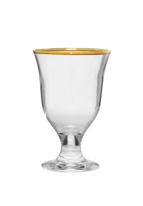 GWG3024 Short Stem Water Glasses with Gold Rim