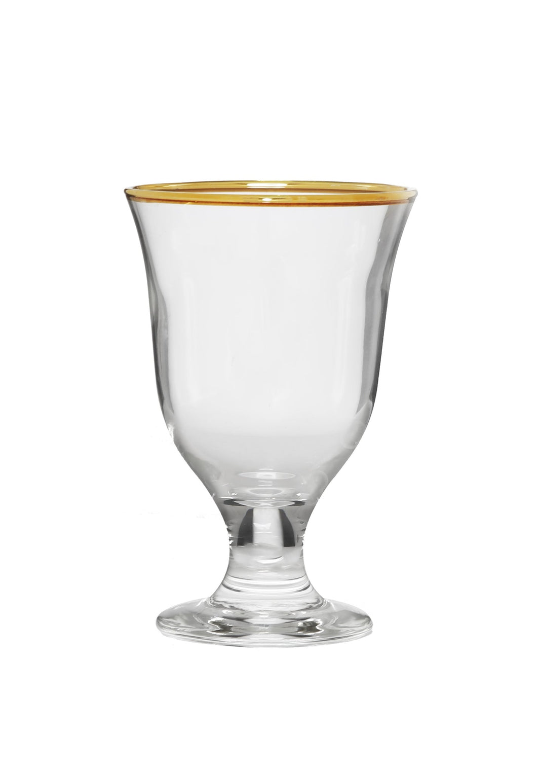 GWG3024 Short Stem Water Glasses with Gold Rim
