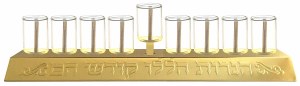 Menorah/Glass-Cup/Tzinores/Wicks