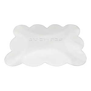 J-CCT-4-WHT-L Scalloped Challah Cover  22*17.5''
