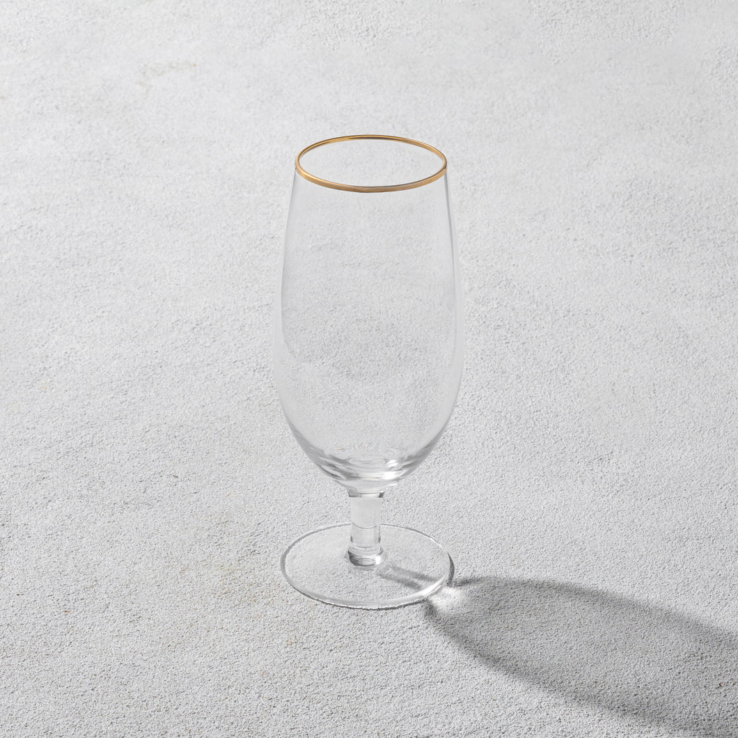 VD-5735-G Napa, Water Goblet Glass, Gold Rim, 15.5 oz