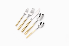 Load image into Gallery viewer, TAJ-FW-102 TAJ Hammered Barrel Ombre Flatware Service For 4 Dishwasher Safe
