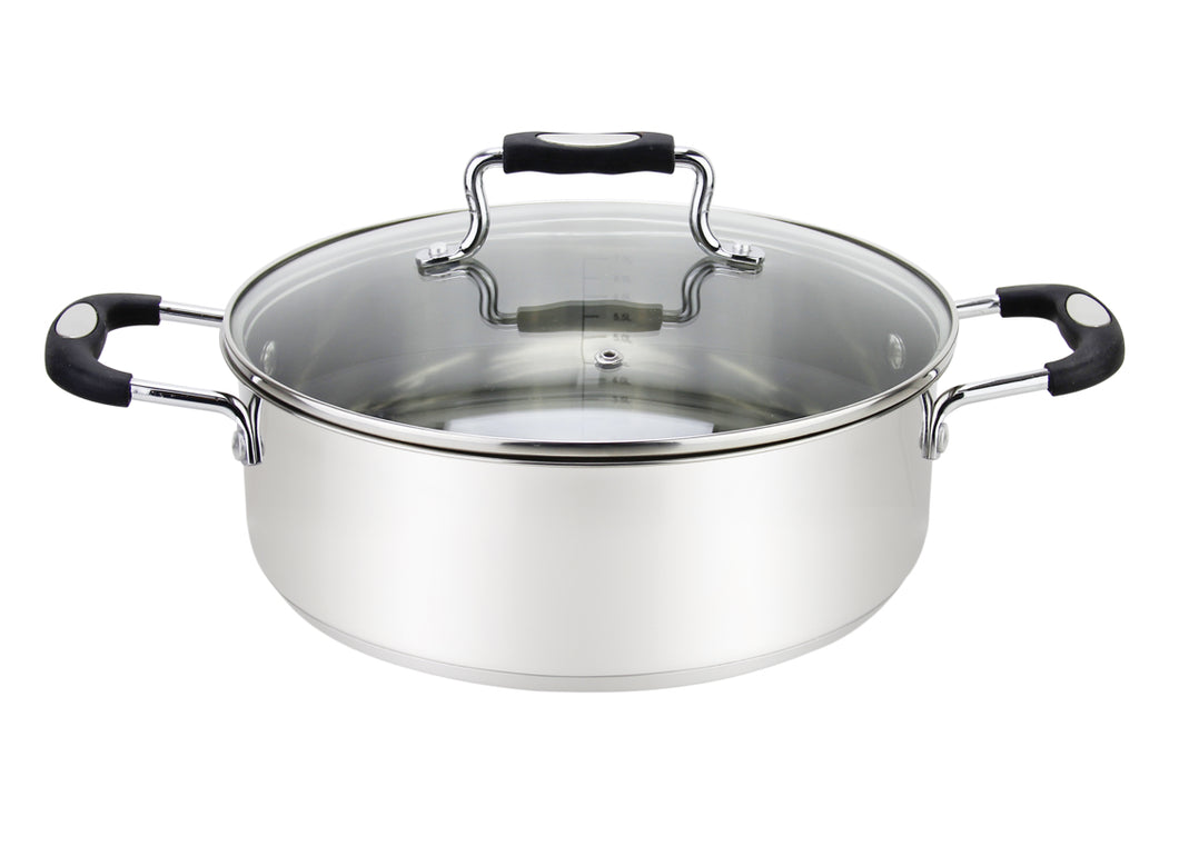 Stainless Steel Low Casserole 8.4 Quart