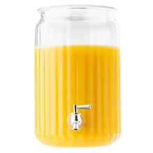 Load image into Gallery viewer, 2 Gallon Fluted Beverage Dispenser, Acrylic
