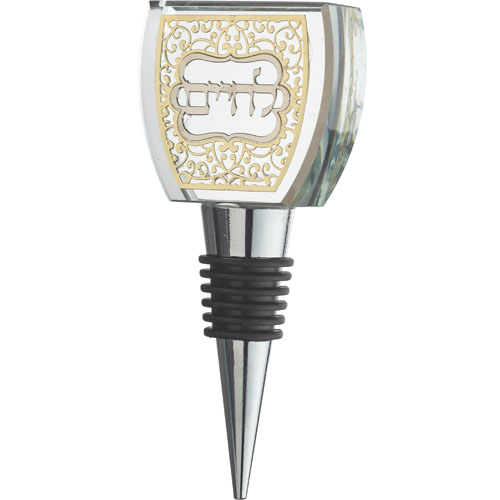 UK81354 Crystal Wine Stopper 9 cm with Laser Cut Plaque