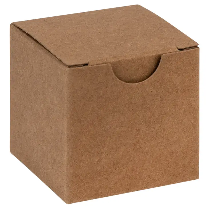 Cube Kraft Gift Tuck Top Boxes 24 Pack 2X2X2