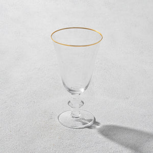 VD-5745-G Desto, Water Goblet Glass, Gold Rim, 12 oz