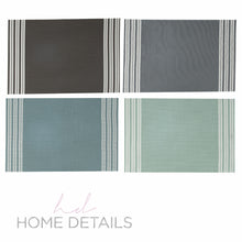 Load image into Gallery viewer, Braided Stripe PVC Woven Placemat- asst colors
