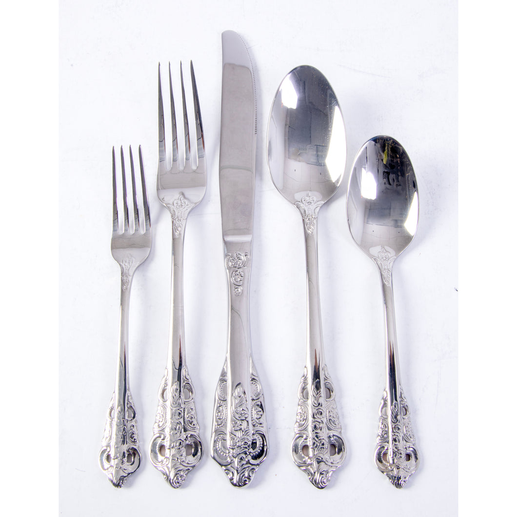 144336.20 Perrine 20 pc Flatware Set - Mirror Polish - SS
