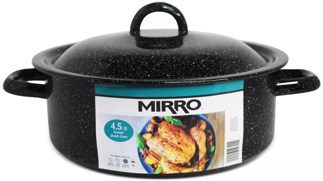 ENAMEL-DUTCH OVEN 4.5 QT BLACK