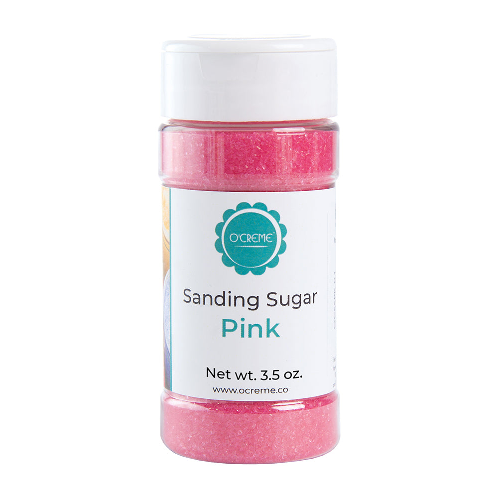 O'Creme Pink Sanding sugar, 3.5 oz