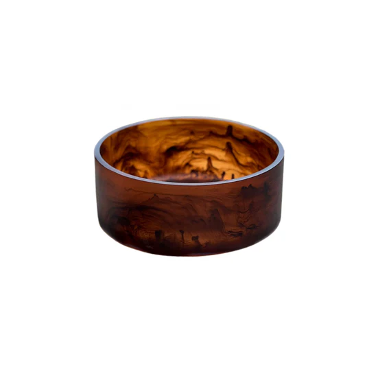 K-SBRS-1-BR Resin Swirl Salad Bowl Small Brown