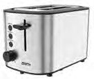 Zenith 2-SLICE TOASTER-SS/BK