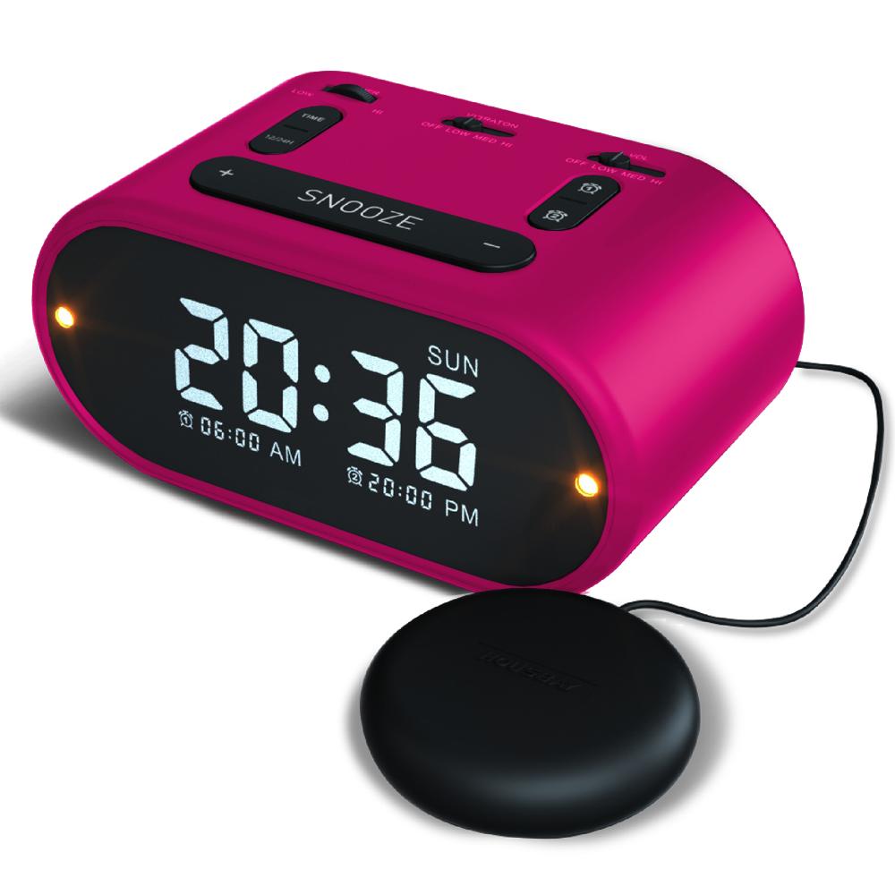 Vibrating Alarm Clock - Pink