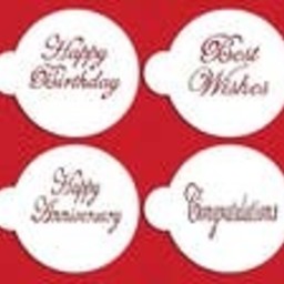 Script Celebration Stencil Set