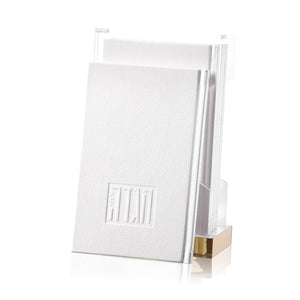 HAG-PU-HC-W-GO Hagaddah Set - Gold Leather Books Hard Cover - Gold Holder