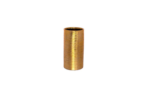 45757 Ceramic Round Vase with Brushed Design Body Gloss Finish Gold..5.00"x5.00"x12.00"H