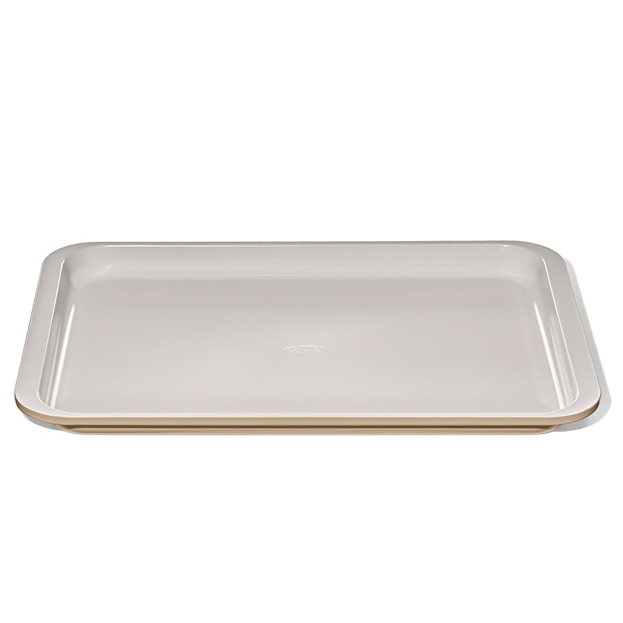 OXO Good Grips Non-Stick Pro Ceramic Coated Metal Bakeware Half Sheet Pan – Biscuit