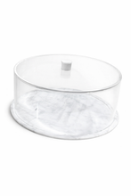 Load image into Gallery viewer, TAJ Designs Round Cake Dome 11Inch-White Marble
