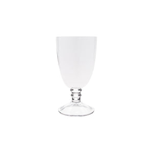 VD-I20-W - Iris, White, Clear Stem, Glass Goblet, 20.5 Oz