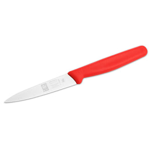 Icel Red 3-1/4-Inch Paring Knife, Straight Edge