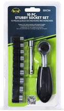 Load image into Gallery viewer, 10 PC Stubby Socket Set
