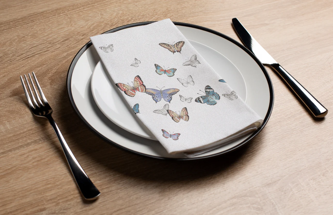 Linen Look Guest Towels 16 Pack Butterflies