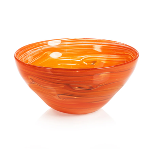 CH-7900 Delphine Glass Bowl - Multi-Orange - Large