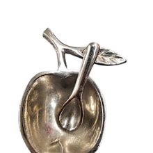 Load image into Gallery viewer, SPSH806N Nickel Salt/Honey Dish with Spoon-3&quot;L x 2&quot;W x 2&quot;H
